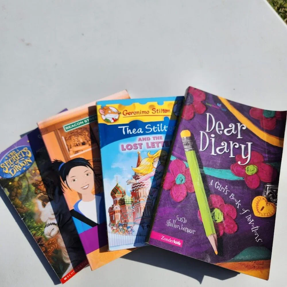 4 Book Bundle Lot Set Scholastic Chapter Books Young Adult Literature Novels Boo